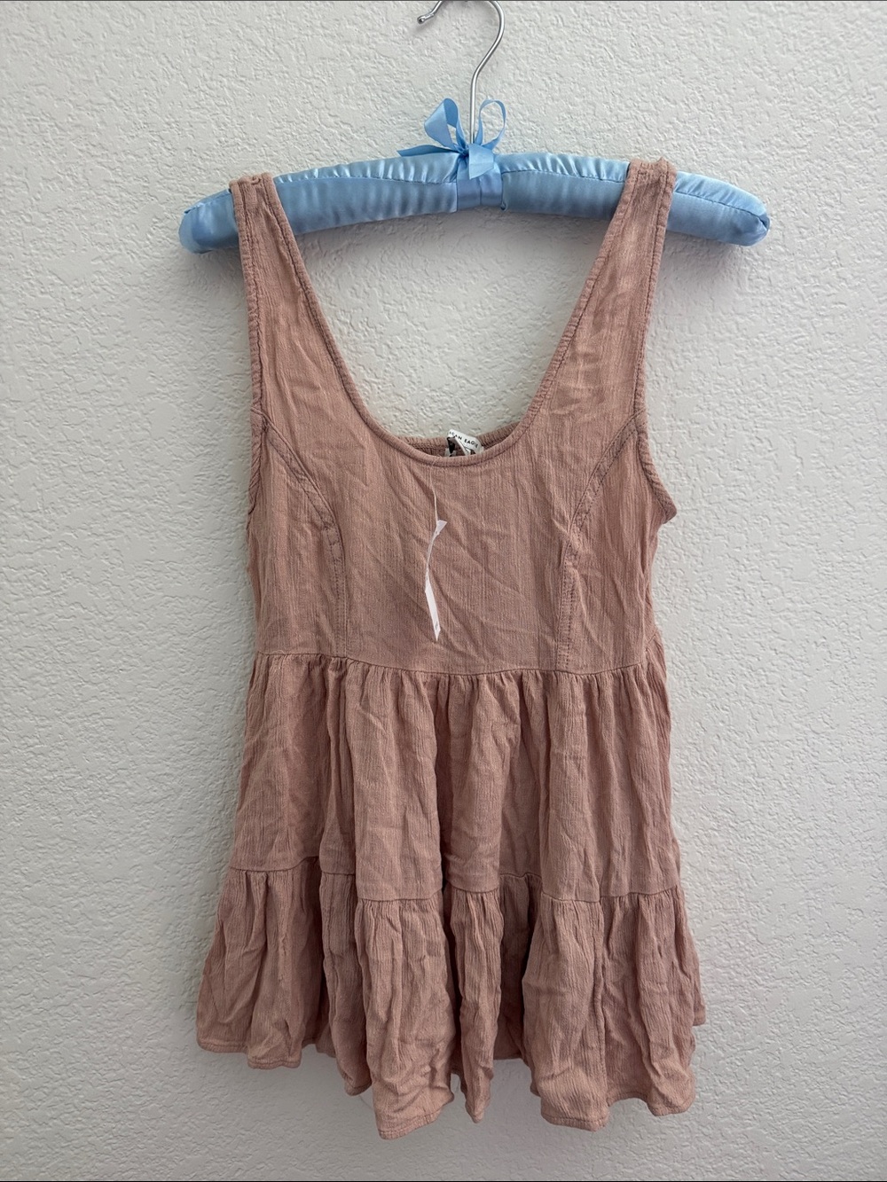 American Eagle Outfitters Dusty Rose Sleeveless Tiered Tank